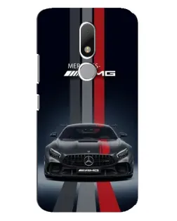 Чехол для Motorola Moto M с картинкой «Mercedes — белый карбон»