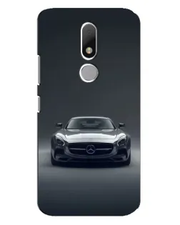 Чехол для Motorola Moto M с картинкой «Mercedes на черном»