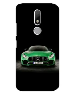 Чехол для Motorola Moto M с картинкой «Mercedes — неоновый лого»