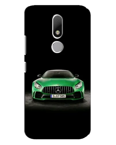 Чехол для Motorola Moto M с картинкой «Mercedes — неоновый лого»