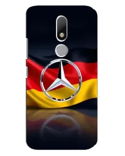 Чехол для Motorola Moto M с картинкой «Mercedes — флаг Германии»