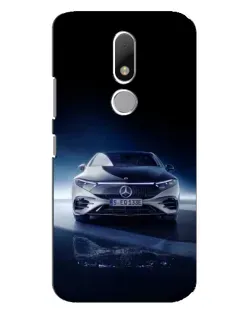 Чехол для Motorola Moto M с картинкой «Ночной Mercedes EQ»