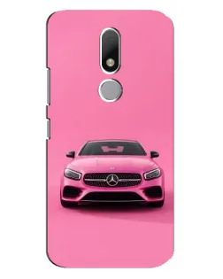 Чехол для Motorola Moto M с картинкой «Розовый Mercedes AMG»