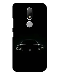 Чехол для Motorola Moto M с картинкой «Mercedes — силуэт авто»