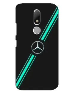 Чехол для Motorola Moto M с картинкой «Спортивные линии Mercedes»