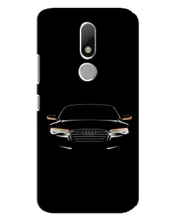 Чехол для Motorola Moto M с картинкой «Audi — ночной контур»