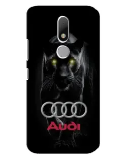 Чехол для Motorola Moto M с картинкой «Пантера и Audi»