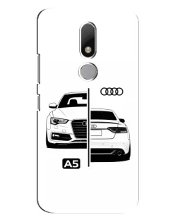 Чехол для Motorola Moto M с картинкой «Audi — контрастный дизайн»