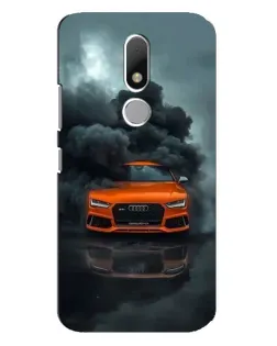 Чехол для Motorola Moto M с картинкой «Audi в облаках дыма»