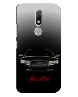 Чехол для Motorola Moto M с картинкой «Audi — градиентный контур»
