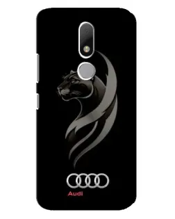 Чехол для Motorola Moto M с картинкой «Графика — пантера и Audi»