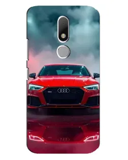 Чехол для Motorola Moto M с картинкой «Audi RS — красный стиль»