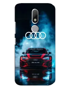 Чехол для Motorola Moto M с картинкой «Audi Sport — неон»