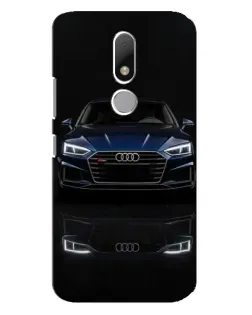 Чехол для Motorola Moto M с картинкой «Audi — ночное отражение»