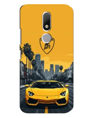 Чехол для Motorola Moto M с картинкой «Желтый Lamborghini город» Чехол для Motorola Moto M с картинкой «Желтый Lamborghini город»