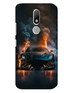 Чехол для Motorola Moto M с картинкой «Lamborghini дымная эстетика»