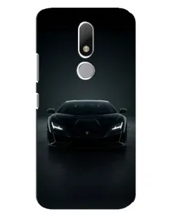 Чехол для Motorola Moto M с картинкой «Черный Lamborghini Aventador»