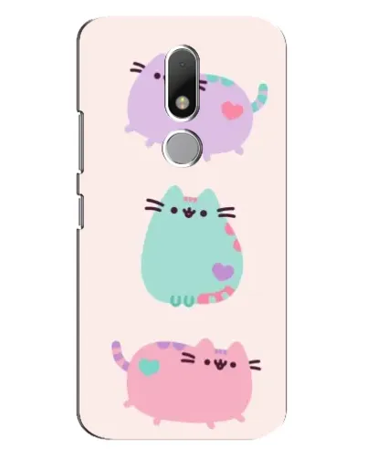Чехол для Motorola Moto M с картинкой «Pusheen трио»