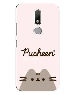 Чехол для Motorola Moto M с картинкой «Pusheen логотип»