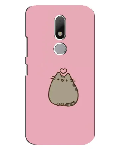 Чехол для Motorola Moto M с картинкой «Pusheen сердце»