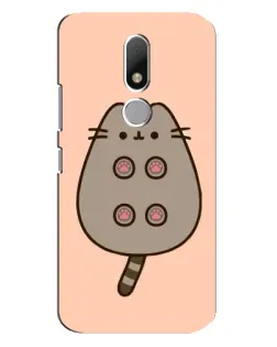 Чехол для Motorola Moto M с картинкой «Пушин пузиком кверху»
