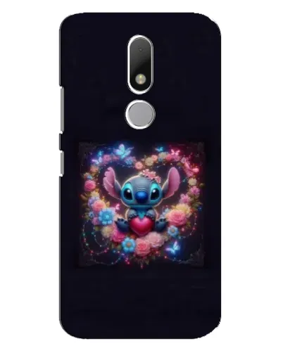 Чехол для Motorola Moto M с картинкой «Stitch в цветах»