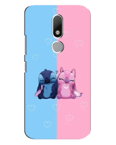 Чехол для Motorola Moto M с картинкой «Stitch и Angel Love»