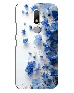 Чехол для Motorola Moto M с картинкой «Голубой цветочный каскад»