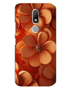 Чехол для Motorola Moto M с картинкой «Оранжевый макро цветок»