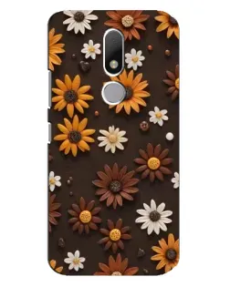 Чехол для Motorola Moto M с картинкой «Узор из маленьких подсолнухов»