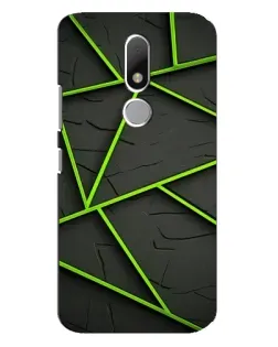 Чехол для Motorola Moto M с картинкой «Зеленые геометрические линии»