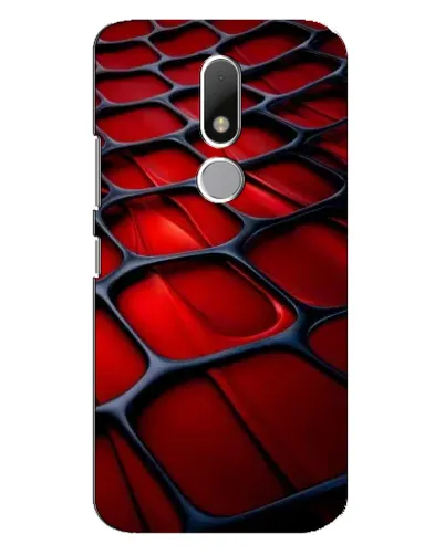 Чехол для Motorola Moto M с картинкой «Красная глянцевая сетка»