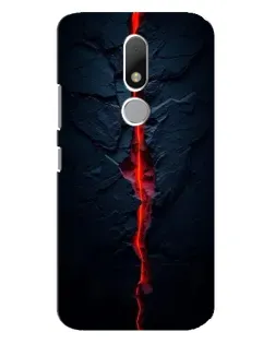 Чехол для Motorola Moto M с картинкой «Kрасная лавовая трещина»