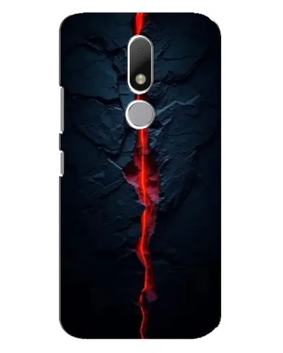 Чехол для Motorola Moto M с картинкой «Kрасная лавовая трещина»