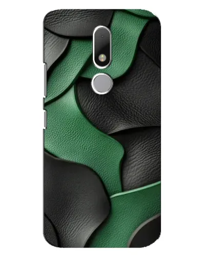 Чехол для Motorola Moto M с картинкой «Зеленые кожаные волны»