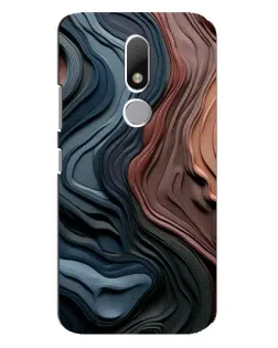 Чехол для Motorola Moto M с картинкой «Цветные волны каньона»