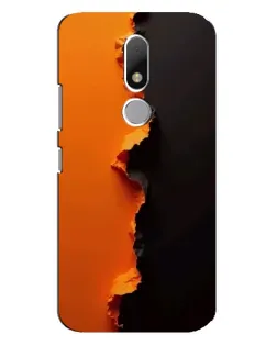 Чехол для Motorola Moto M с картинкой «Оранжевый разлом»