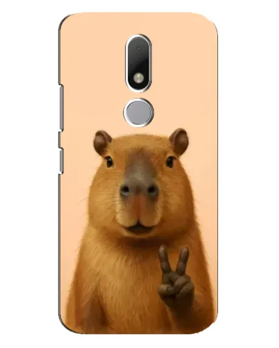 Чехол для Motorola Moto M с картинкой «Капибара виктория»