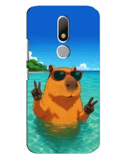 Чехол для Motorola Moto M с картинкой «Морская капибара»