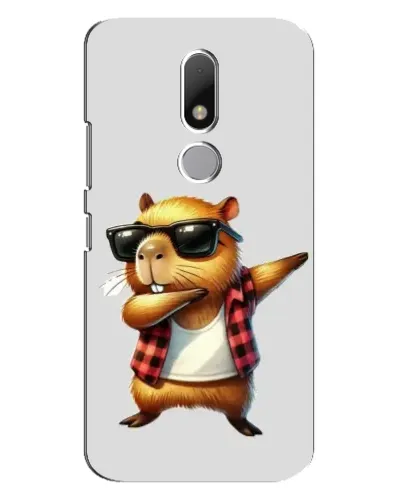 Чехол для Motorola Moto M с картинкой «Капибара рэпер даб»