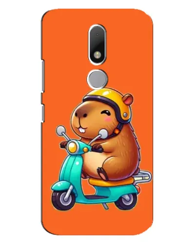 Чехол для Motorola Moto M с картинкой «Капибара на скутере»