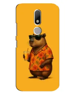 Чехол для Motorola Moto M с картинкой «Капибара на отдыхе»