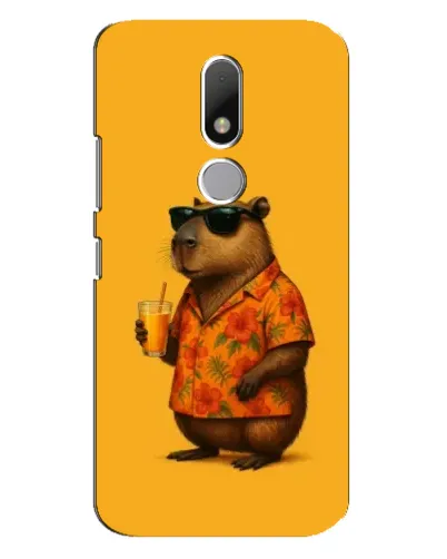 Чехол для Motorola Moto M с картинкой «Капибара на отдыхе»