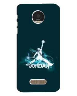 Чехол для Motorola MOTO Z Play с картинкой «Jordan Blue Fire»