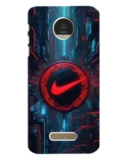 Чехол для Motorola MOTO Z Play с картинкой «Техногенный стиль Nike»