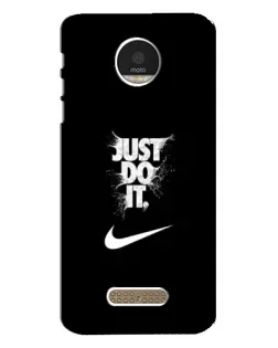 Чехол для Motorola MOTO Z Play с картинкой «Текстовый принт Nike»
