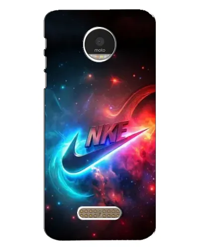 Чехол для Motorola MOTO Z Play с картинкой «Огненный логотип Nike»