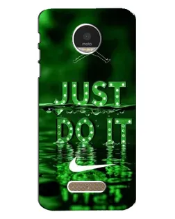 Чехол для Motorola MOTO Z Play с картинкой «Зеленый неоновый Nike»