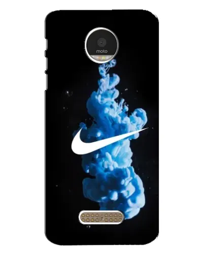 Чехол для Motorola MOTO Z Play с картинкой «Nike и синий дым»