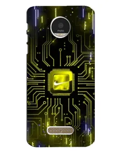 Чехол для Motorola MOTO Z Play с картинкой «Nike — золотая искра»